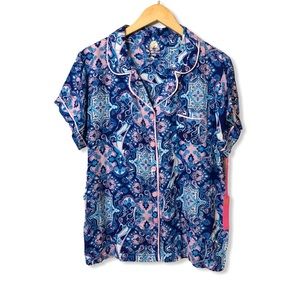 Margaret Josephs Macbeth Col Paisley Pajama Top—XL